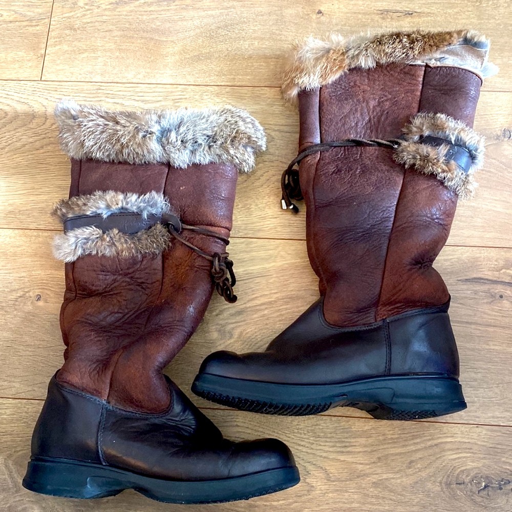 Martino Canadian leather, shearling and fur boots